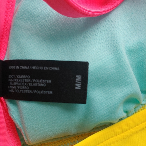 HURLEY NEW Color Block Triangle Bikini Top & V Bottoms - Picture 6 of 11